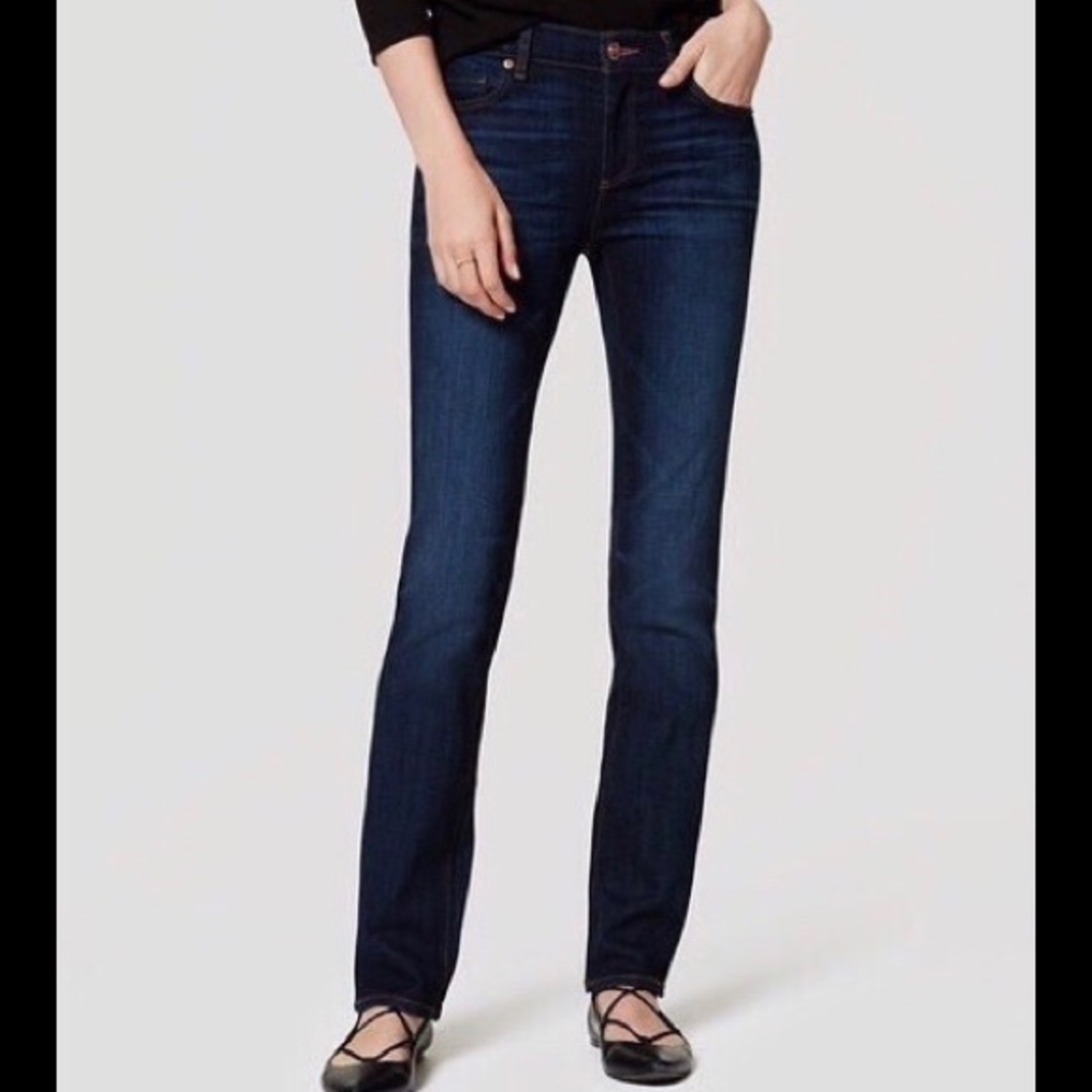 Modern Straight Jeans from the Loft, dark wash, 14